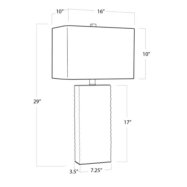 Platinum Table Lamp Line Drawing